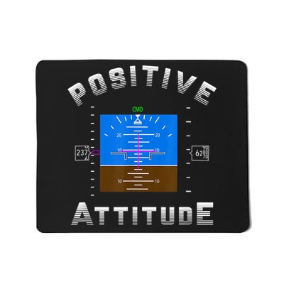 Positive Attitude Aviation Pilot Primary Flight Display Mousepad
