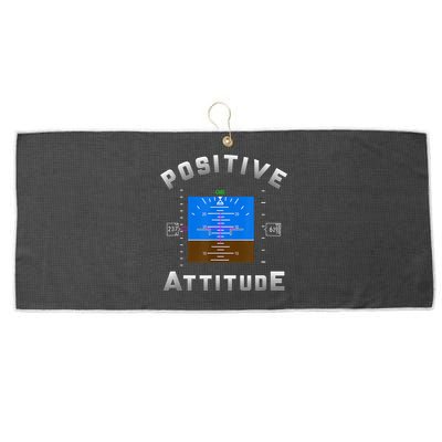 Positive Attitude Aviation Pilot Primary Flight Display Large Microfiber Waffle Golf Towel