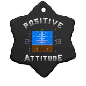 Positive Attitude Aviation Pilot Primary Flight Display Ceramic Star Ornament