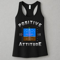 Positive Attitude Aviation Pilot Primary Flight Display Womens Tank Top