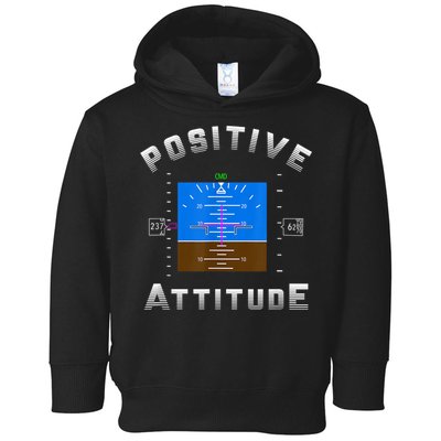 Positive Attitude Aviation Pilot Primary Flight Display Toddler Hoodie
