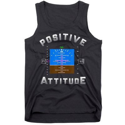 Positive Attitude Aviation Pilot Primary Flight Display Tank Top