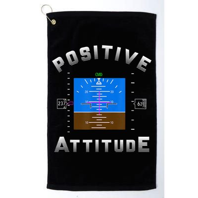 Positive Attitude Aviation Pilot Primary Flight Display Golf Towel
