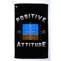 Positive Attitude Aviation Pilot Primary Flight Display Golf Towel
