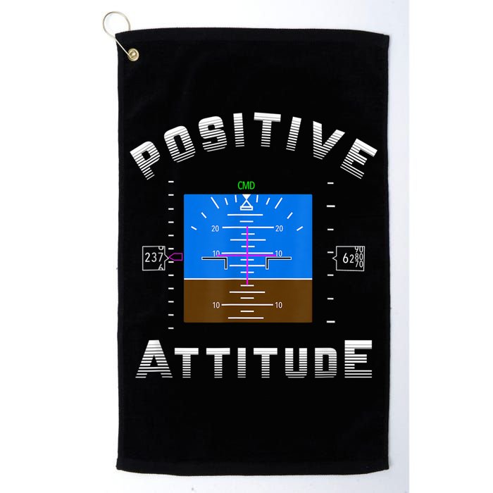 Positive Attitude Aviation Pilot Primary Flight Display Golf Towel