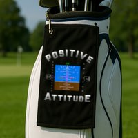 Positive Attitude Aviation Pilot Primary Flight Display Golf Towel