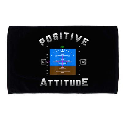 Positive Attitude Aviation Pilot Primary Flight Display Microfiber Hand Towel