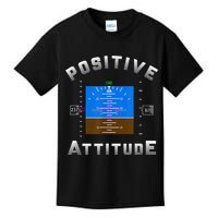Positive Attitude Aviation Pilot Primary Flight Display Kids T-Shirt