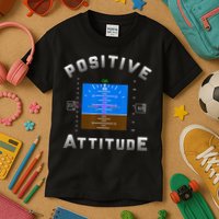 Positive Attitude Aviation Pilot Primary Flight Display Kids T-Shirt