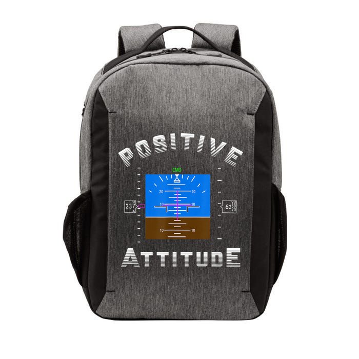 Positive Attitude Aviation Pilot Primary Flight Display Vector Backpack