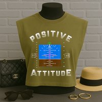 Positive Attitude Aviation Pilot Primary Flight Display Garment-Dyed Women's Muscle Tee