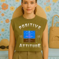 Positive Attitude Aviation Pilot Primary Flight Display Garment-Dyed Women's Muscle Tee