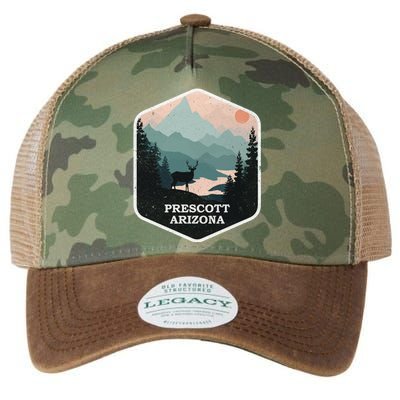 Prescott Arizona Az Vintage Mountains Hiking Souvenir Funny Gift Legacy Tie Dye Trucker Hat