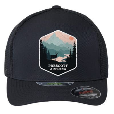 Prescott Arizona Az Vintage Mountains Hiking Souvenir Funny Gift Flexfit Unipanel Trucker Cap