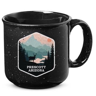 Prescott Arizona Az Vintage Mountains Hiking Souvenir Funny Gift 15oz Campfire Ceramic Mug