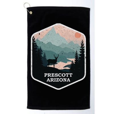 Prescott Arizona Az Vintage Mountains Hiking Souvenir Funny Gift Golf Towel