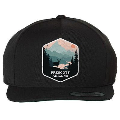 Prescott Arizona Az Vintage Mountains Hiking Souvenir Funny Gift Wool Snapback Cap