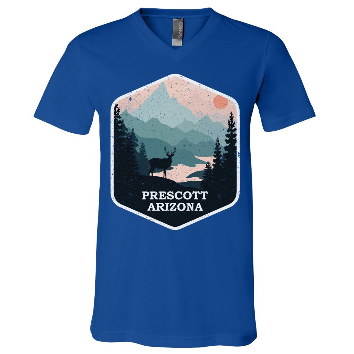 Prescott Arizona Az Vintage Mountains Hiking Souvenir Funny Gift V-Neck T-Shirt