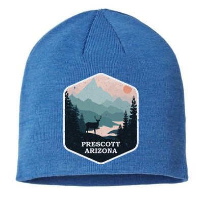 Prescott Arizona Az Vintage Mountains Hiking Souvenir Funny Gift Sustainable Beanie