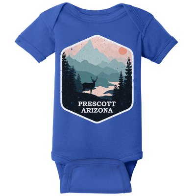 Prescott Arizona Az Vintage Mountains Hiking Souvenir Funny Gift Baby Bodysuit