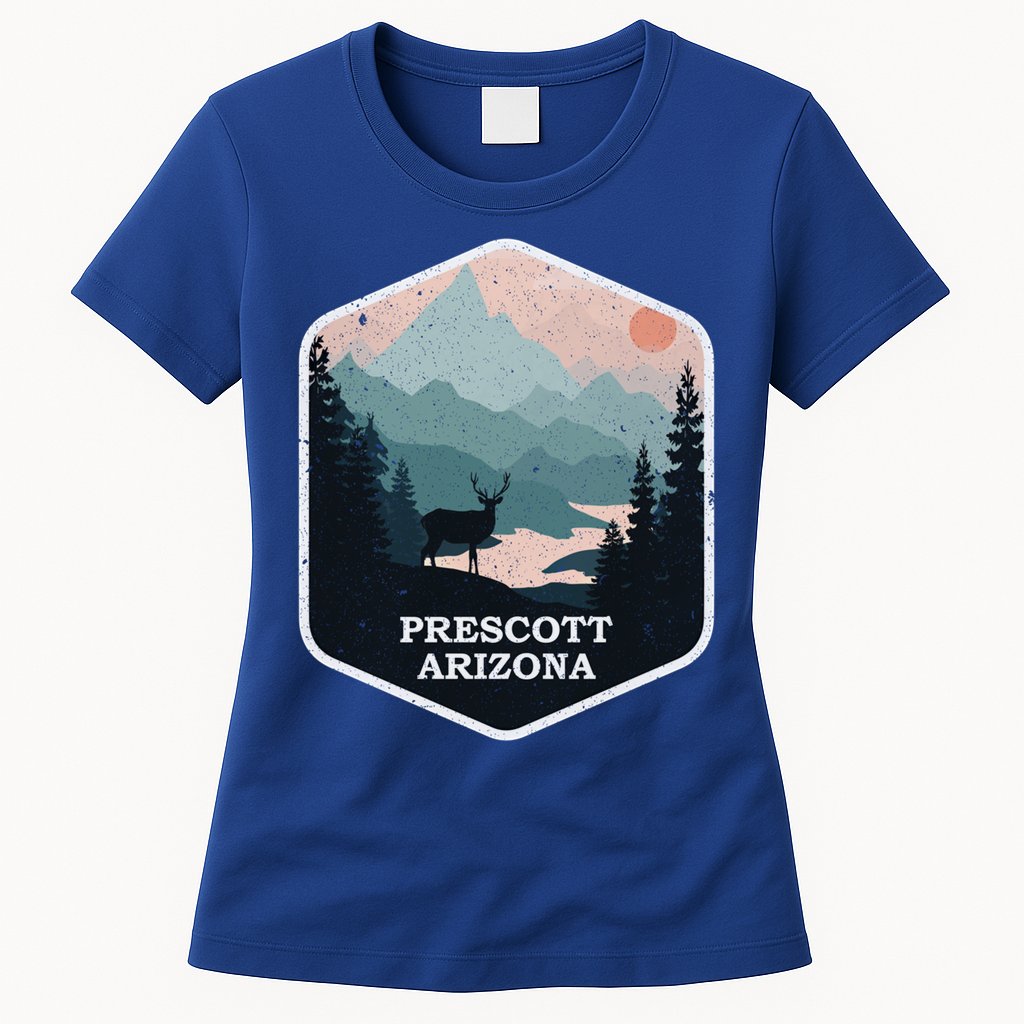 Prescott Arizona Az Vintage Mountains Hiking Souvenir Funny Gift Womens T-Shirt