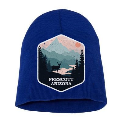 Prescott Arizona Az Vintage Mountains Hiking Souvenir Funny Gift Short Acrylic Beanie