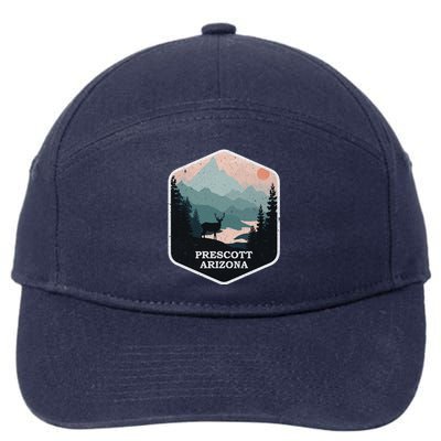 Prescott Arizona Az Vintage Mountains Hiking Souvenir Funny Gift 7-Panel Snapback Hat