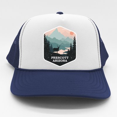 Prescott Arizona Az Vintage Mountains Hiking Souvenir Funny Gift Trucker Hat