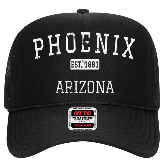 Phoenix Arizona AZ Vintage High Crown Mesh Back Trucker Hat