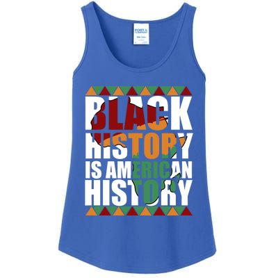 Patriotic African American Black History Is American History Gift Ladies Essential Tank