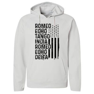 Phonetic Alphabet Airplane Pilot Aviation Patriotic Performance Fleece Hoodie