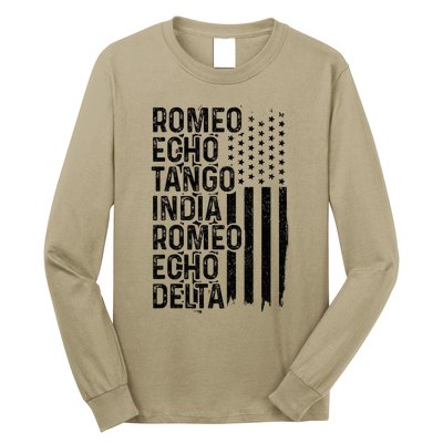 Phonetic Alphabet Airplane Pilot Aviation Patriotic Long Sleeve Shirt