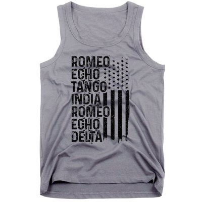 Phonetic Alphabet Airplane Pilot Aviation Patriotic Tank Top