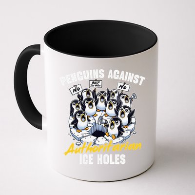 Penguins Against Authoritarian Ice Holes Funny Penguin Mug