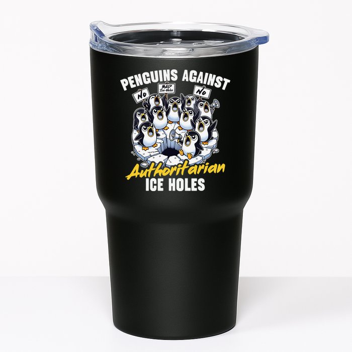 Penguins Against Authoritarian Ice Holes Funny Penguin Tumbler