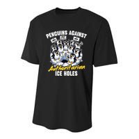 Penguins Against Authoritarian Ice Holes Funny Penguin Youth Performance Sprint T-Shirt