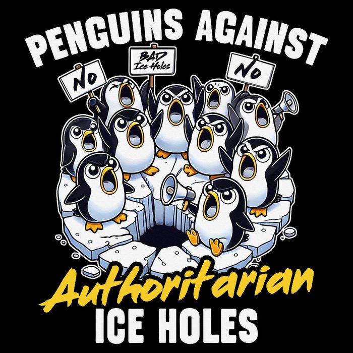 Penguins Against Authoritarian Ice Holes Funny Penguin Youth Performance Sprint T-Shirt