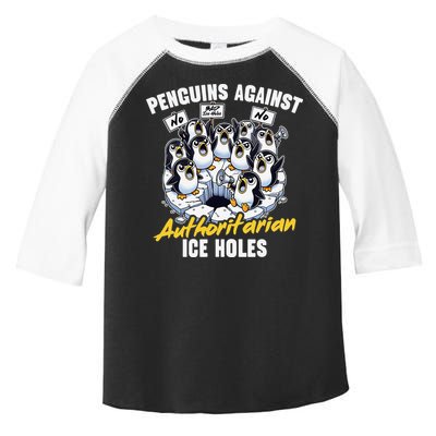 Penguins Against Authoritarian Ice Holes Funny Penguin Toddler Fine Jersey T-Shirt