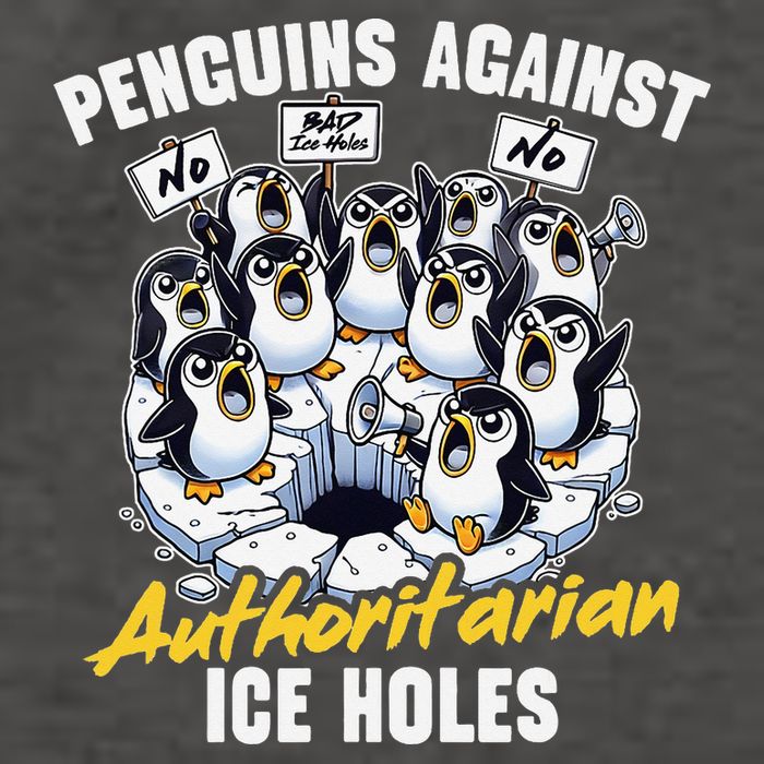 Penguins Against Authoritarian Ice Holes Funny Penguin Vector Backpack