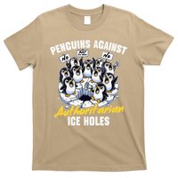 Penguins Against Authoritarian Ice Holes Funny Penguin T-Shirt