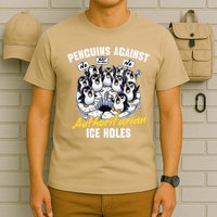 Penguins Against Authoritarian Ice Holes Funny Penguin T-Shirt