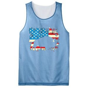 Patriotic American Bison Buffalo Lover Wildlife USA Flag Mesh Reversible Basketball Jersey Tank