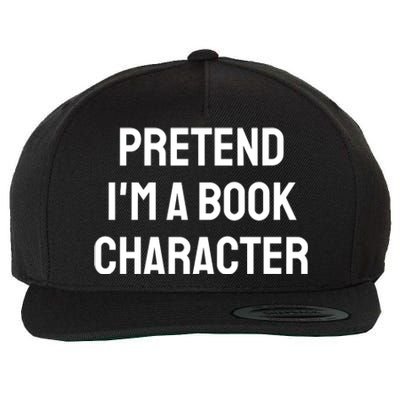 Pretend A Book Character Costume Halloween Quick Lazy Funny Wool Snapback Cap