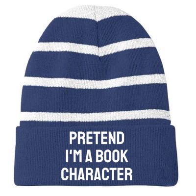 Pretend A Book Character Costume Halloween Quick Lazy Funny Striped Beanie with Solid Band