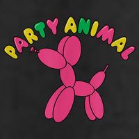 Party Animal Balloon Dog Funny Birthday Partying Design 7 Panel Mesh Trucker Snapback Hat