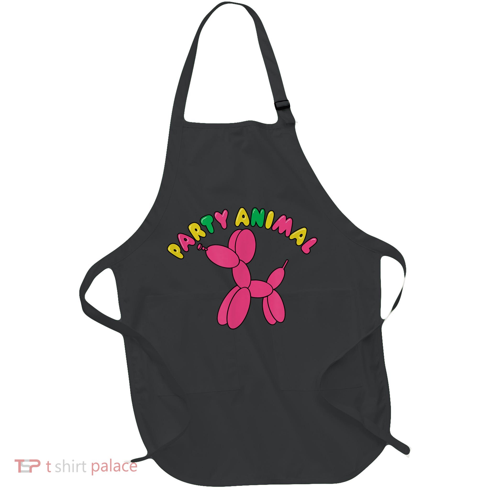 Party Animal Balloon Dog Funny Birthday Partying Design Apron