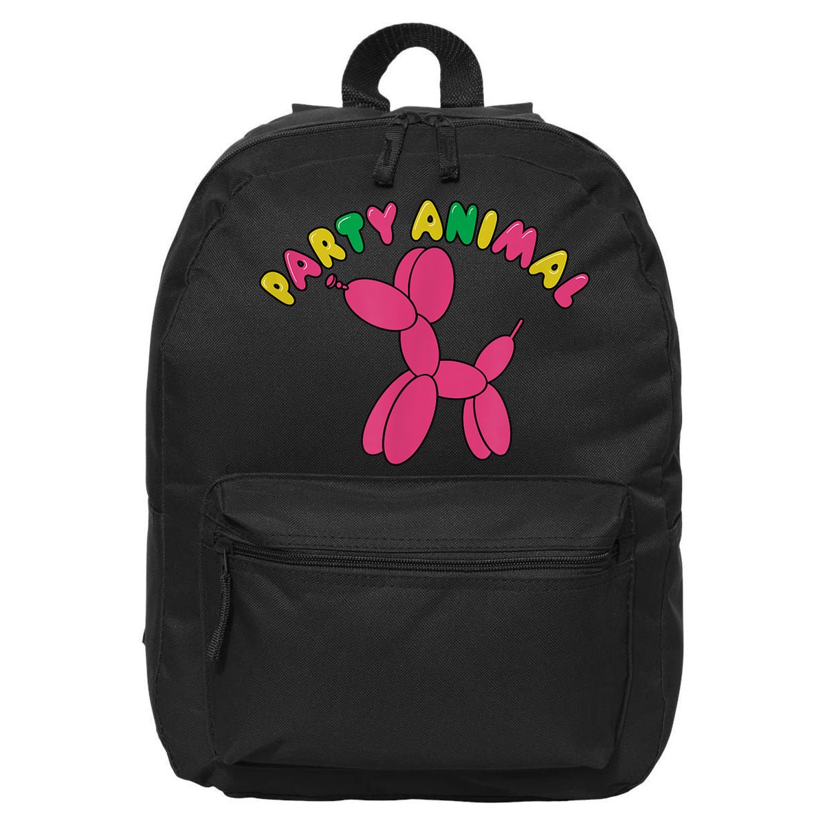 Party Animal Balloon Dog Funny Birthday Partying Design 16 in Basic Backpack