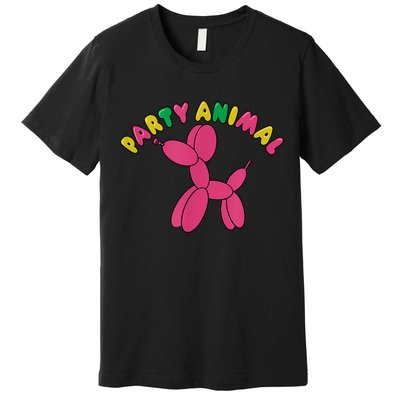 Party Animal Balloon Dog Funny Birthday Partying Design Premium T-Shirt