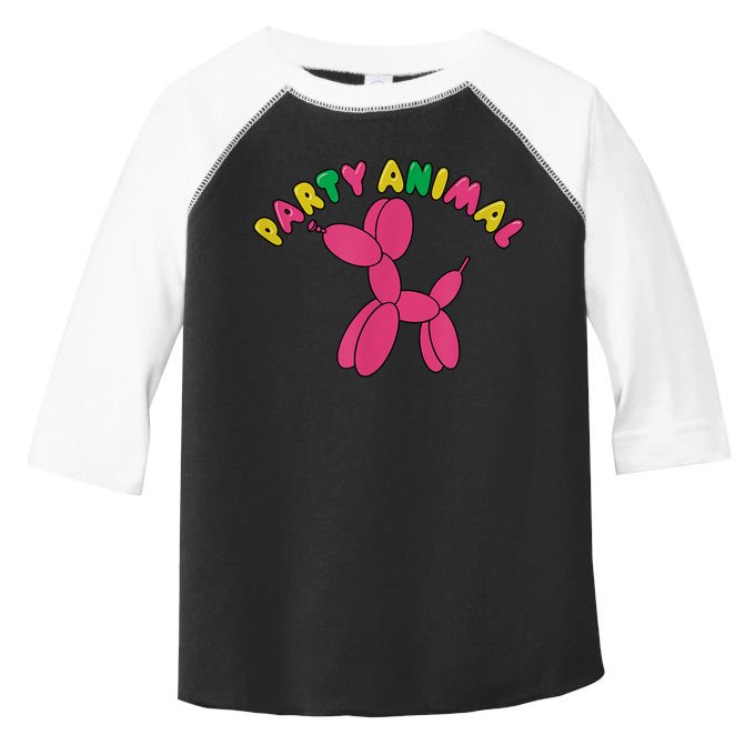 Party Animal Balloon Dog Funny Birthday Partying Design Toddler Fine Jersey T-Shirt