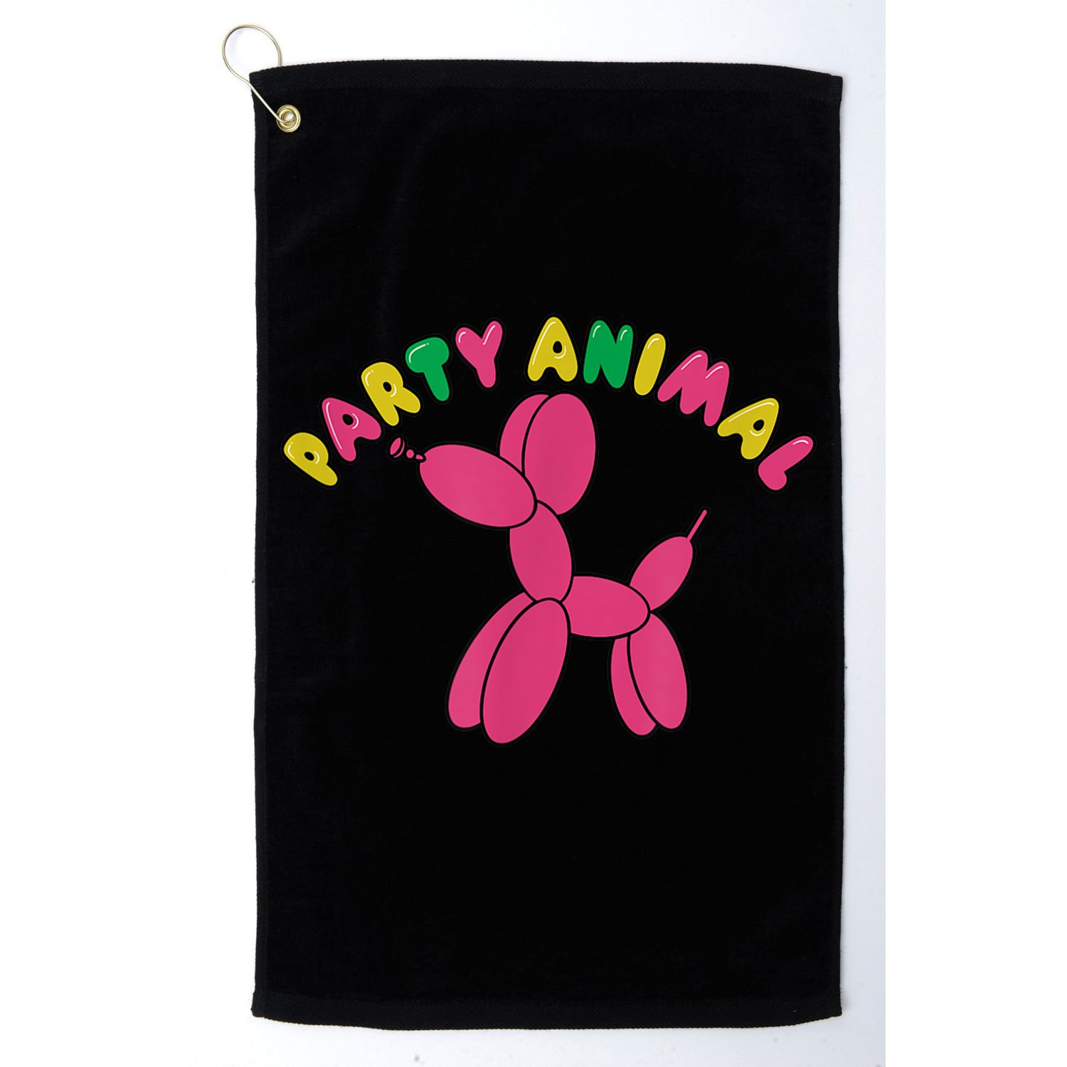 Party Animal Balloon Dog Funny Birthday Partying Design Golf Towel